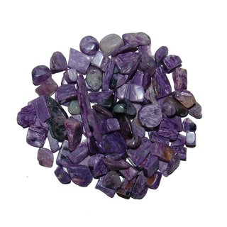 10 Gramm Charoit mini Trommelsteine Wassersteine ca. 5 - 30 mm ca. 10 - 15 Steine