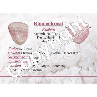 Rhodochrosit Trommelstein Handschmeichler A* extra Qualität ca. 15 - 20 mm