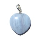 Chalcedon Herz Anhnger mit 925er Silber se ca. 15 mm