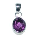 Amethyst facettierter 925er Silber Anhnger ca. 15 mm...