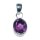 Amethyst facettierter 925er Silber Anhänger ca. 15 mm Super A* Qualität