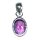 Amethyst facettierter 925er Silber Anhänger ca. 15 mm Super A* Qualität