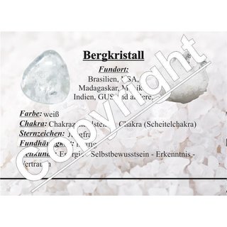 Bergkristall Herz auch als Handschmeichler A*Extra klare Qualität ca. 30  mm