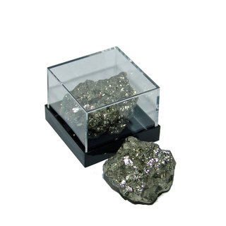 1 Stck Pyrit schnes kleines Rohstck ca. 20 - 30 mm in Box