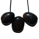 Lamellen Obsidian Anhänger Trommelstein ca. 30 x 20...
