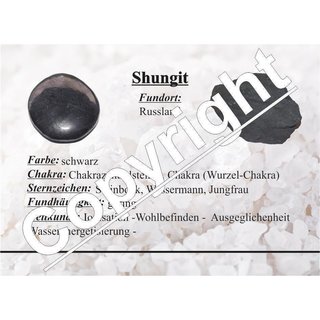 3 Stück Shungit / Schungit kleine Trommelsteine Handschmeichler flach ca. 20 - 25 mm