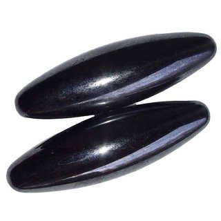 1 Paar Magnete in Oliven Form aus magnetisiertem Hmatit, singende Steine, L: ca. 60 mm