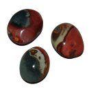Polychrom Jaspis flacher Trommelstein Handschmeichler ca....
