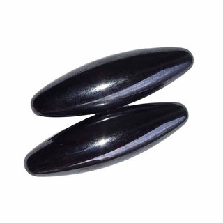 1 Paar Magnete in Oliven Form aus magnetisiertem Hmatit, singende Steine, M: ca. 40 mm