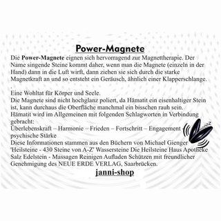 1 Paar Magnete in Oliven Form aus magnetisiertem Hmatit, singende Steine, M: ca. 40 mm