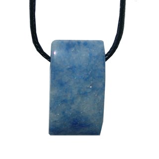 Blauquarz Anhnger Rechteck bauchig ca. 25 x 15 mm, mit Bohrung ca. 2,5 mm