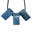 Blauquarz Anhänger Rechteck bauchig ca. 25 x 15 mm,...