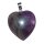 Amethyst Herz Anhänger ca. 20 mm, mit silberfarbener Metallöse