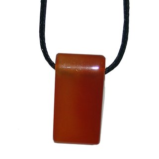 Achat carneolfarben Anhnger Rechteck bauchig ca .25 x 15 mm, mit Bohrung ca. 2,5 mm