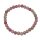 Rhodonit Kugel Armband 6 mm schöne rosa Farbe auf stabilem Stretchband augezogen ideal auch gegen Prüfungsangst