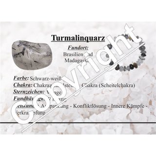Turmalinquarz Trommelstein Handschmeichler ca. 30 - 35 mm