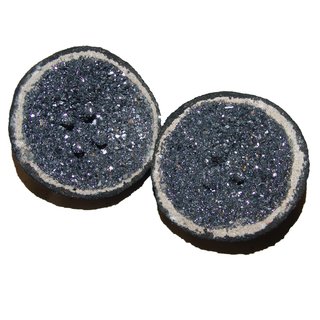 Galenit auch Bleiglanz genannt (syntetisch hergestellt) Geode geffnet ca. 60 - 70 mm ein echter Hingucker