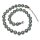 Muschelkern Perlen 12 mm Kugel Kette silber grau  mit silberfarbenem Karabiner Verschluss ca. 48 cm verstellbar auf ca. 58 cm