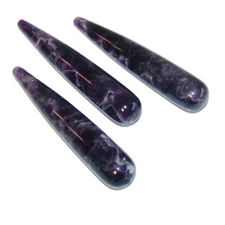 Amethyst gebndert Massage Stab Griffel konische Form A* extra Qualitt