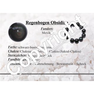 Regenbogen Obsidian Kugel  ca. 50 - 55 mm Ø A* extra schimmerndes Farbspiel