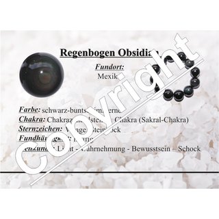 Regenbogen Obsidian Kugel ca. 28 -30 mm Ø A* extra schimmerndes Farbspiel