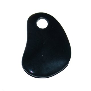Achat schwarz gefrbt Anhnger Free Form ca, 40 x 30 mm, frontal gebohrt , Bohrung ca. 3 mm