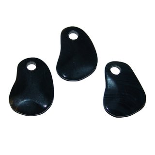 Achat schwarz gefrbt Anhnger Free Form ca, 40 x 30 mm, frontal gebohrt , Bohrung ca. 3 mm