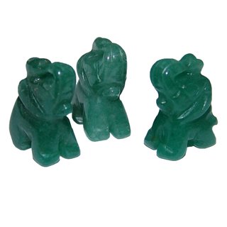 Aventurin Elefant mini Figur Miniatur  ca. 20 x 15 mm