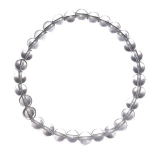 Bergkristall 6 mm Kugel Armband ca. 19 - 20 cm auf Stretchband