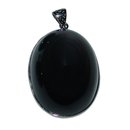 Regenbogen Obsidian Anhnger in silberfarbener...