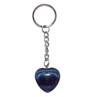 Fluorit Herz Schlsselanhnger ca. 25 mm mit Kette und Schlsselring ca. 85 mm