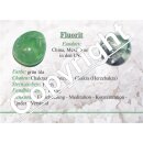 Fluorit Oktaeder Anhänger lila - grün naturgewachsen geölt ca. 10 - 15 mm mit 925er Silber Öse