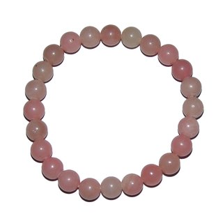 Andenopal rosa  8 mm Kugel Armband ca. 19 - 20 cm auf Stretchband