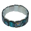 Paua Shell Muschel Armband Rechteck doppelt aufgezogen...