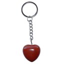 Jaspis rot Herz Schlüsselanhänger ca. 25 mm mit Kette und...
