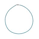 Apatit dunkelblau 2 mm facettierte Kugel Kette mit 925er...
