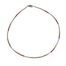 Feueropal 2 mm facettierte Kugel Kette ca. 45 cm mit...