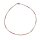 Feueropal 2 mm facettierte Kugel Kette ca. 45 cm mit 925er Silber Karabiner Verschluss