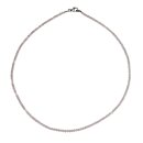 Morganit 2 mm facettierte Kugel Kette ca. 45 cm mit 925er...
