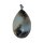 Achat Natur Anhänger Tropfen ca. 30 - 40 mm teilweise mit Oberflächenstruktur A* extra Qualität mit silberfarbenen Clip