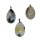 Achat Natur Anhänger Tropfen ca. 30 - 40 mm teilweise mit Oberflächenstruktur A* extra Qualität mit silberfarbenen Clip