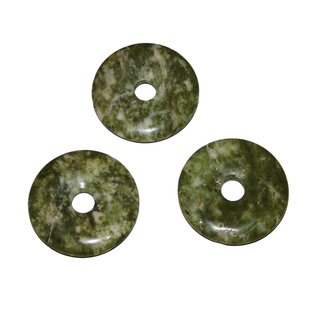 Jade / Serpentin Donut Anhänger ca. 40 mm