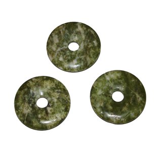 Jade / Serpentin Donut Anhnger ca. 40 mm