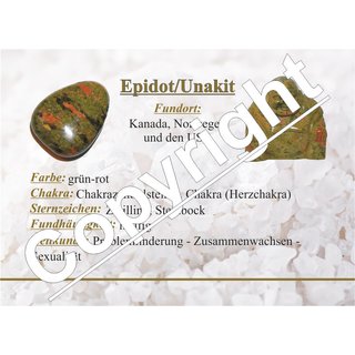 Unakit /Epidot Herz Schlüsselanhänger ca. 25 mm mit Kette ca. 85 mm
