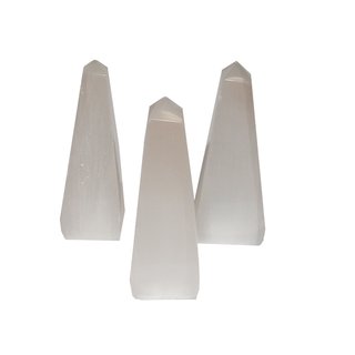 Selenit Obelisk ca. 90 mm x 35 mm