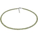Edelsteincollier Peridot mit Herkimer Diamant, 925oo...