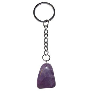 Amethyst Trommelstein Schlsselanhnger ca. 20- 25 mm mit Kette und Schlsselring