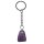 Amethyst Trommelstein Schlüsselanhänger ca. 20- 25 mm mit Kette und Schlüsselring