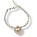 925oo Silber Armband mit Muschelkernperle silber-beige,...