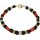 Edelsteinarmband rote Koralle, Lavastein, Lemonquarz, Hämatit vergoldet, ca. 19,5 cm, Damen